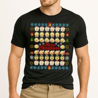 Smiley Faces Ugly Christmas Sweater Cooling Performance Crew T-Shirt