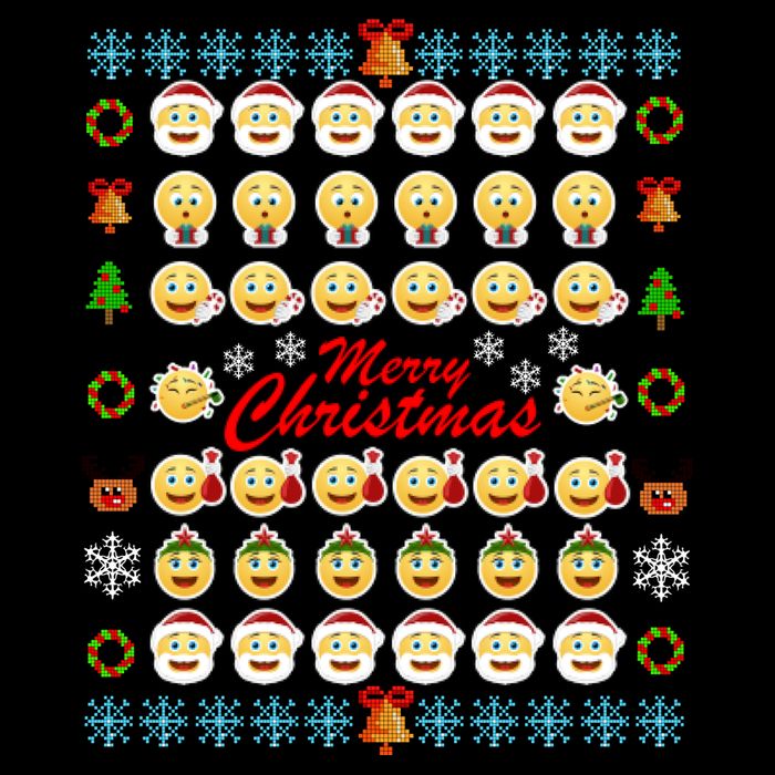 Smiley Faces Ugly Christmas Sweater Drawstring Bag