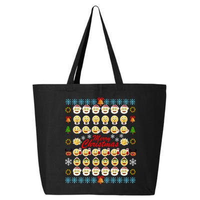 Smiley Faces Ugly Christmas Sweater 25L Jumbo Tote