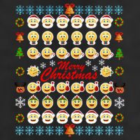 Smiley Faces Ugly Christmas Sweater 25L Jumbo Tote