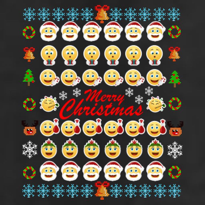 Smiley Faces Ugly Christmas Sweater 25L Jumbo Tote