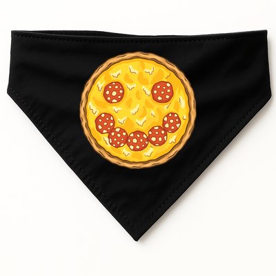 Smiley Pizza USA-Made Doggie Bandana