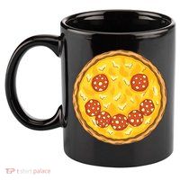Smiley Pizza 11oz C Handle Ceramic Mug