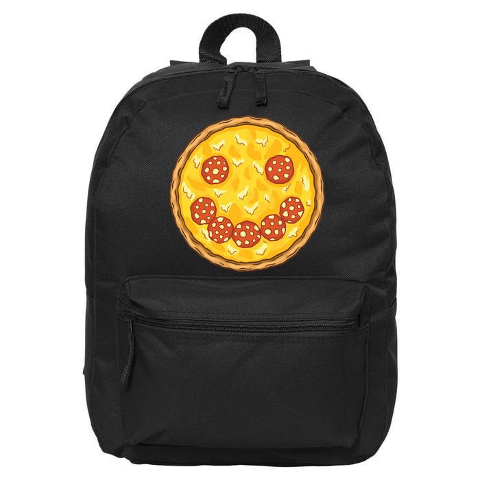 Smiley Pizza 16 in Basic Backpack