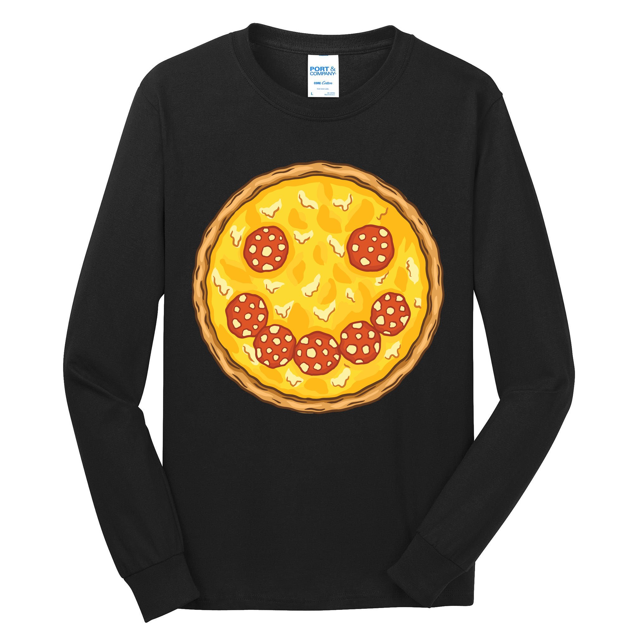 Smiley Pizza Tall Long Sleeve T-Shirt