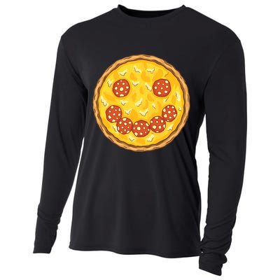 Smiley Pizza Cooling Performance Long Sleeve Crew
