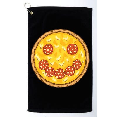 Smiley Pizza Golf Towel