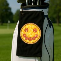 Smiley Pizza Golf Towel