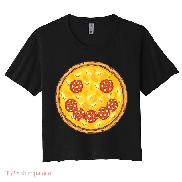 Smiley Pizza Crop Top