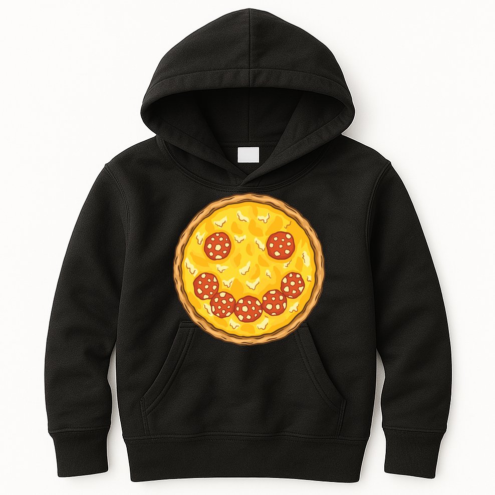 Smiley Pizza Kids Hoodie