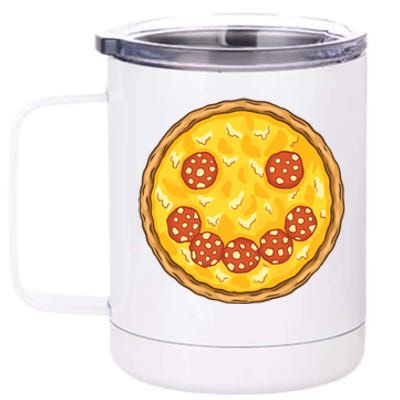 Smiley Pizza 12 oz Stainless Steel Tumbler Cup