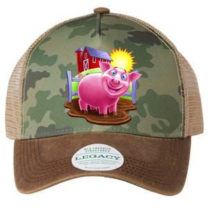 Smiling Farm Pig Legacy Tie Dye Trucker Hat