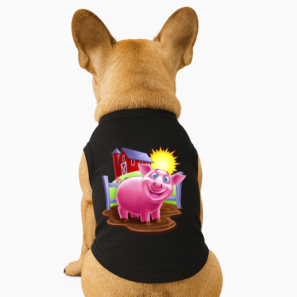 Smiling Farm Pig Doggie Tank