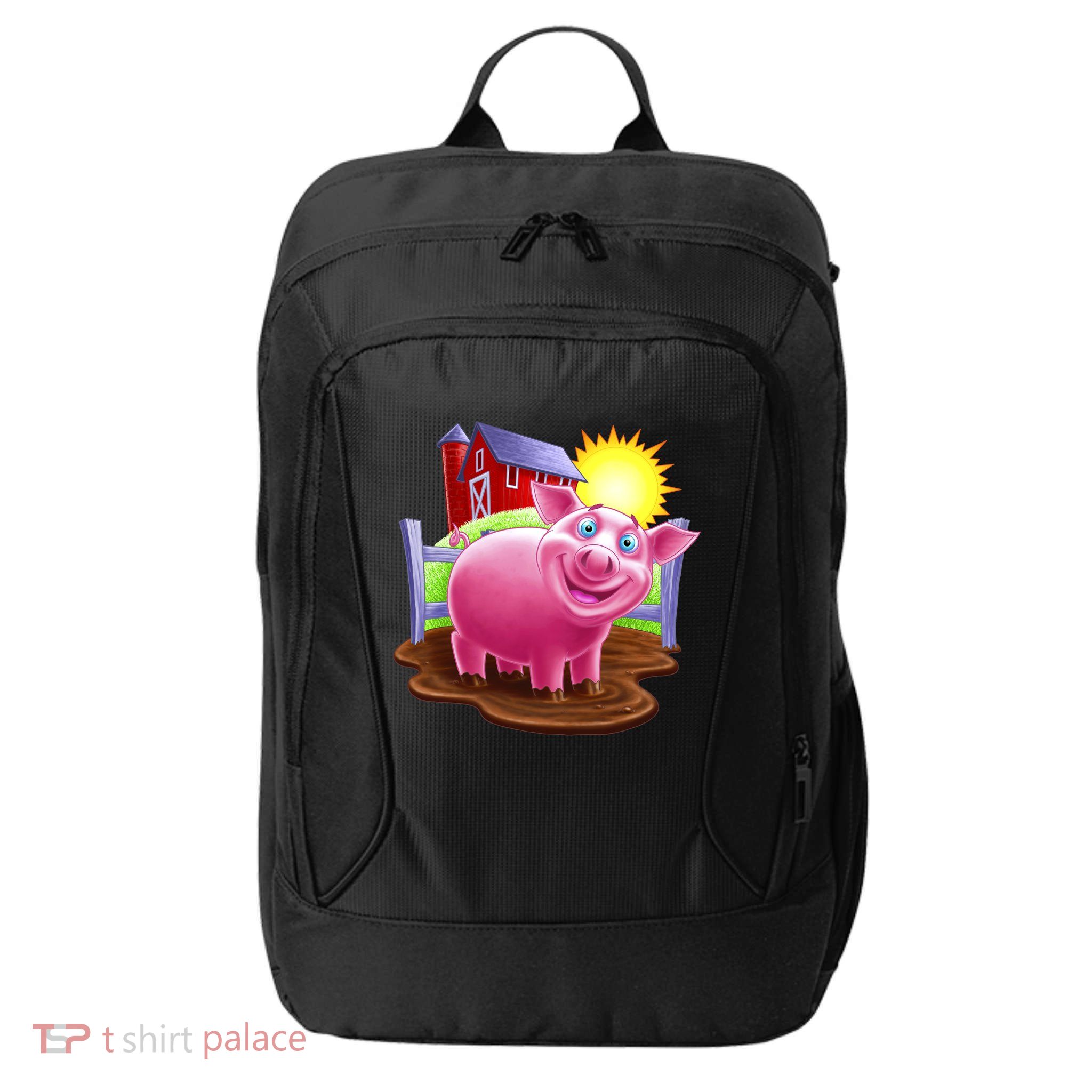 Smiling Farm Pig City Backpack