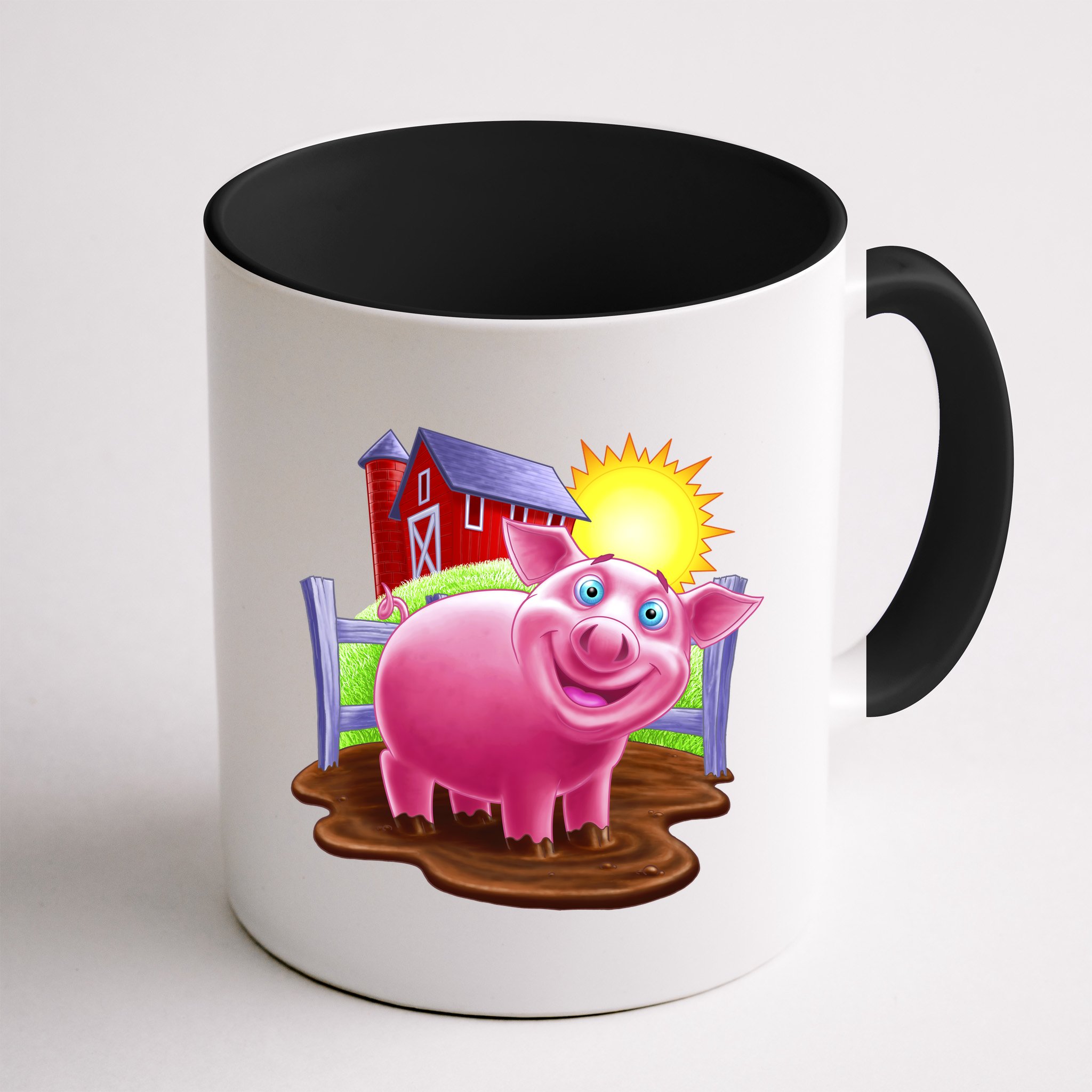 Smiling Farm Pig Mug