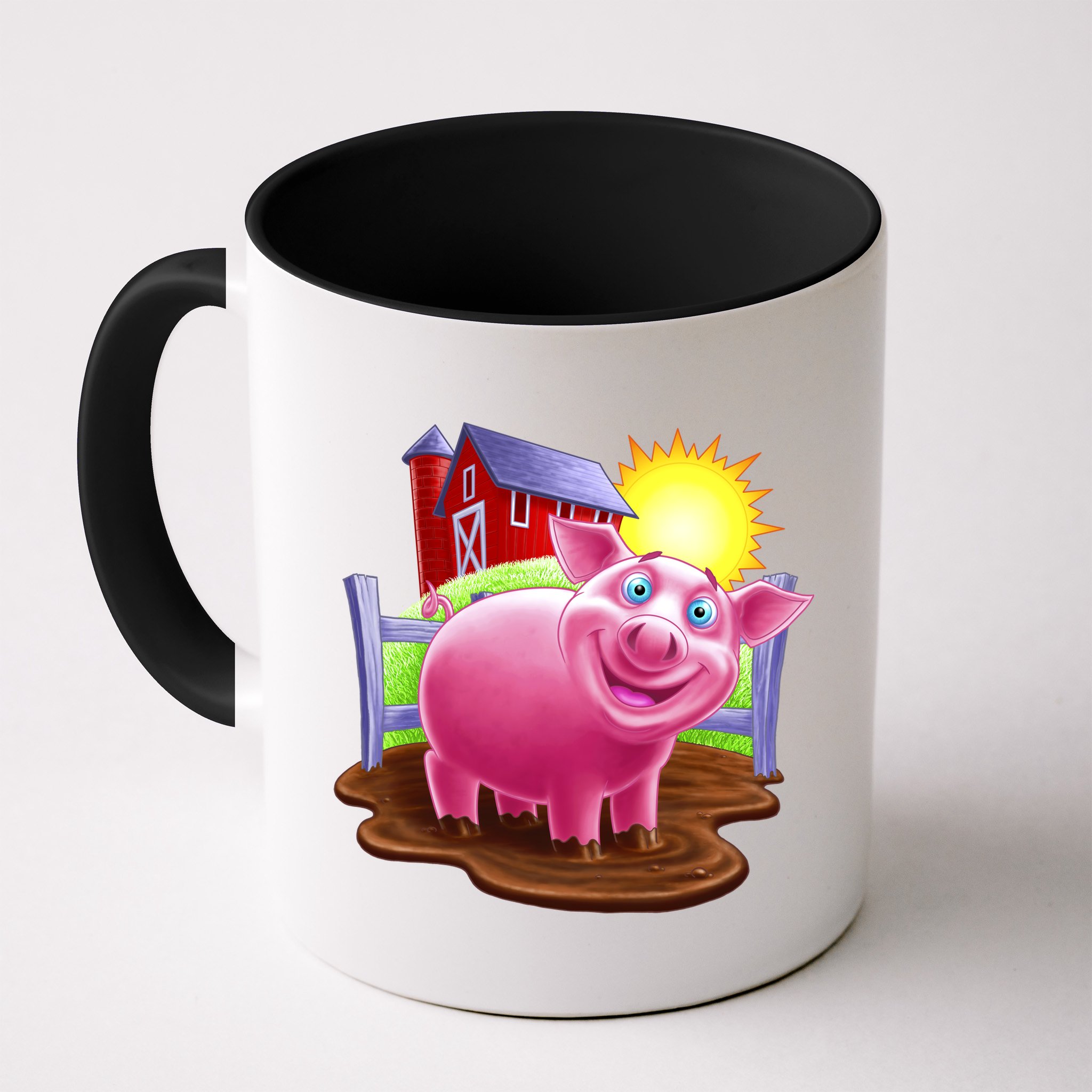 Smiling Farm Pig Mug