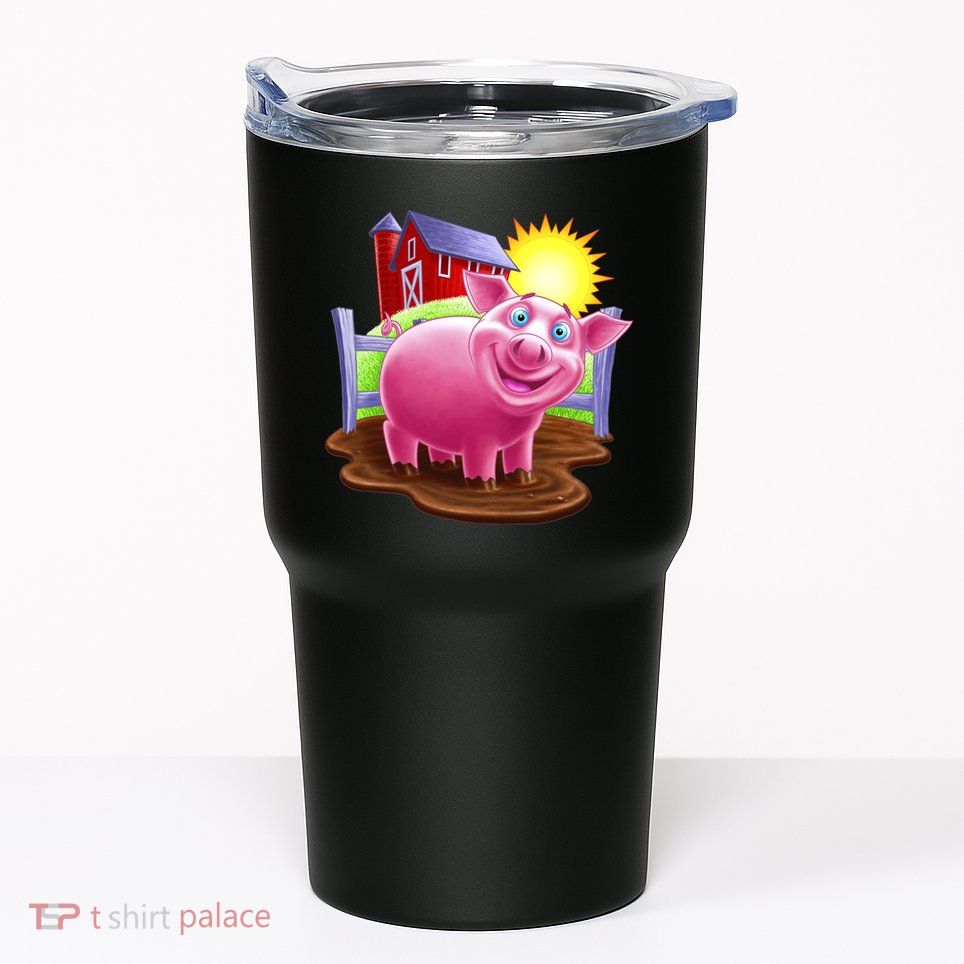 Smiling Farm Pig Tumbler