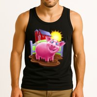 Smiling Farm Pig Tank Top
