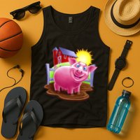 Smiling Farm Pig Tank Top