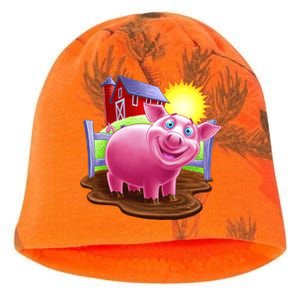 Smiling Farm Pig Kati - Camo Knit Beanie