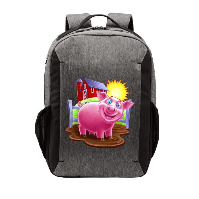 Smiling Farm Pig Vector Backpack