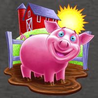 Smiling Farm Pig Vector Backpack