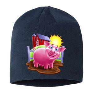 Smiling Farm Pig Sustainable Beanie