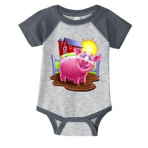 Smiling Farm Pig Infant Baby Jersey Bodysuit