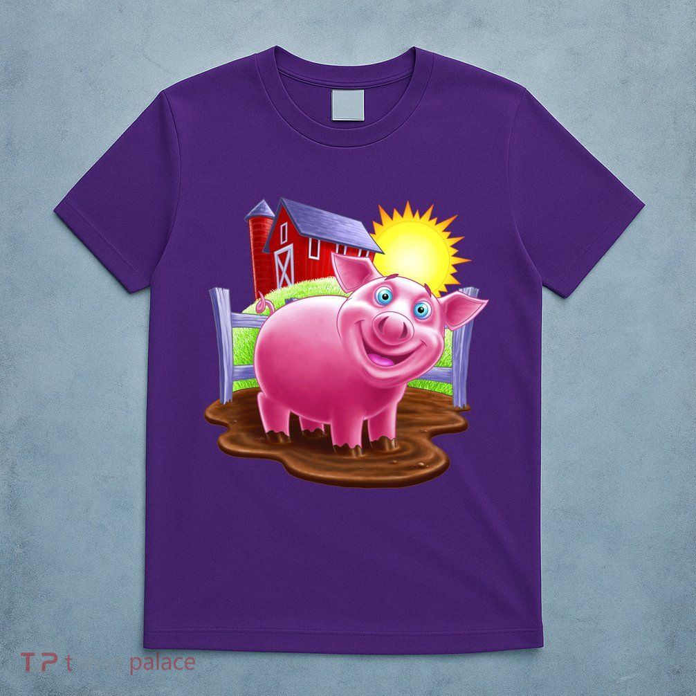Smiling Farm Pig T-Shirt