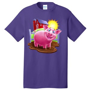 Smiling Farm Pig Tall T-Shirt