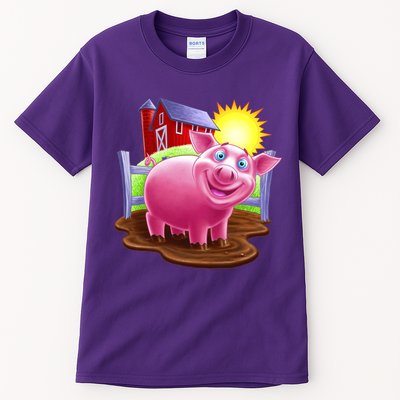 Smiling Farm Pig Tall T-Shirt