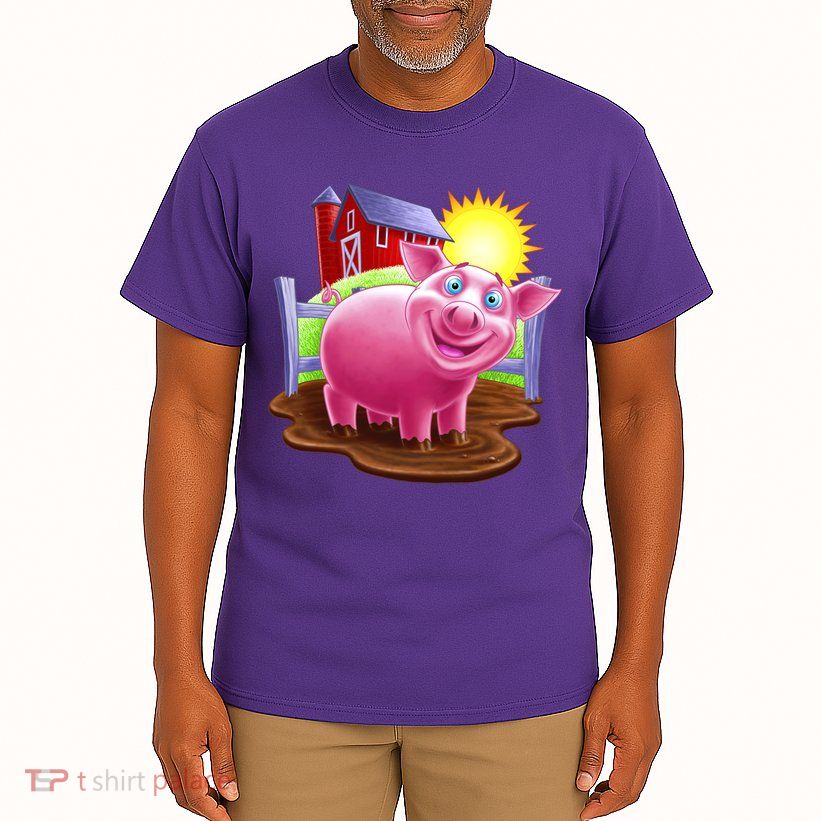 Smiling Farm Pig Tall T-Shirt