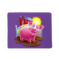 Smiling Farm Pig Mousepad