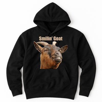 Smiling Goat Funny Hoodie