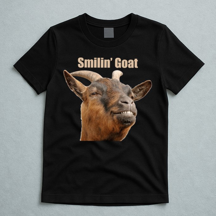 Smiling Goat Funny T-Shirt