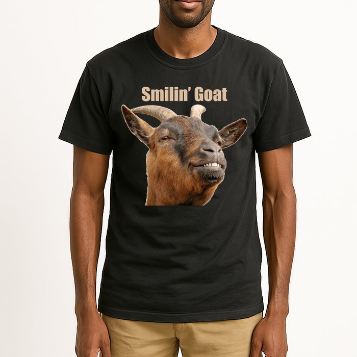 Smiling Goat Funny Tall T-Shirt