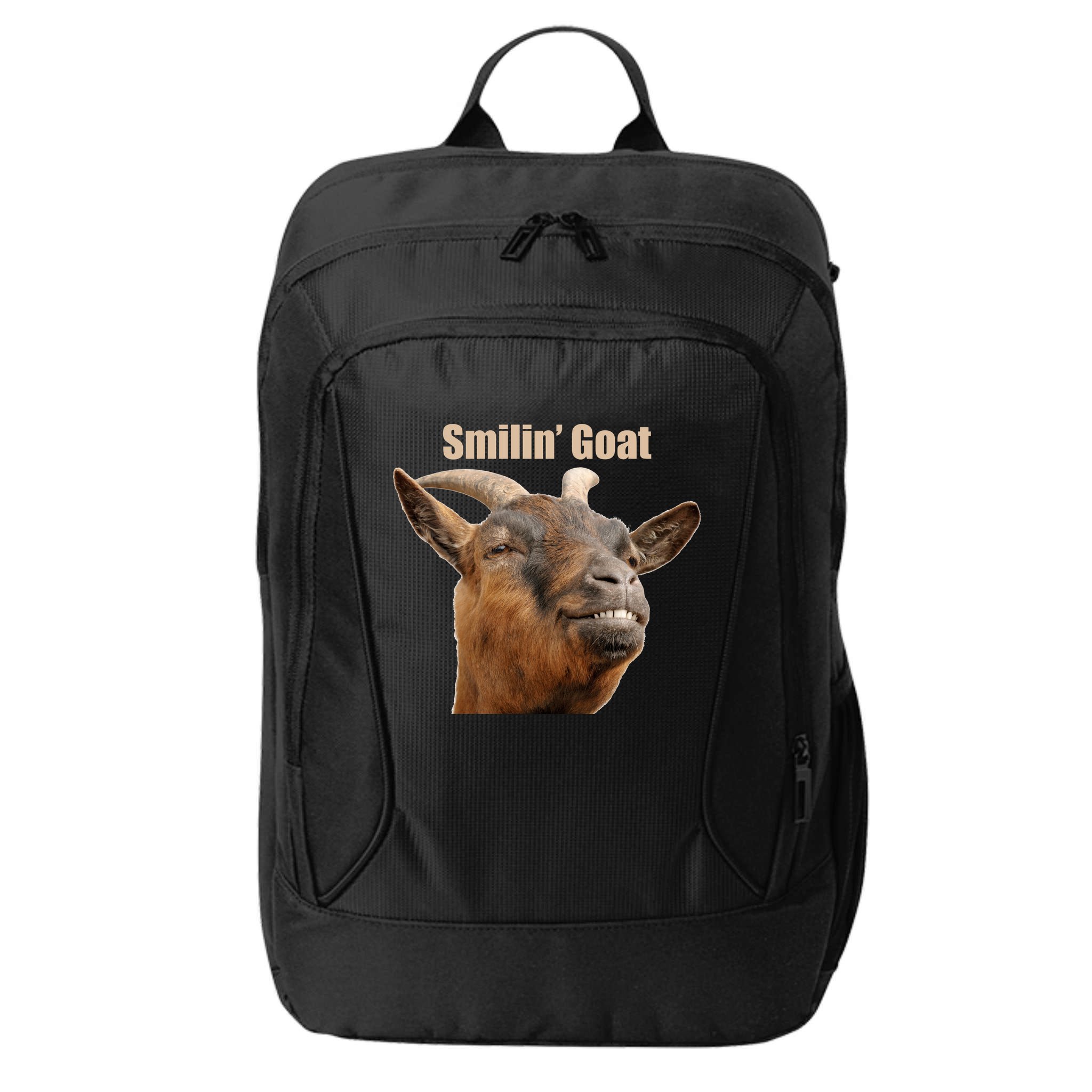 Smiling Goat Funny City Backpack