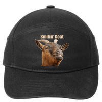 Smiling Goat Funny 7-Panel Snapback Hat