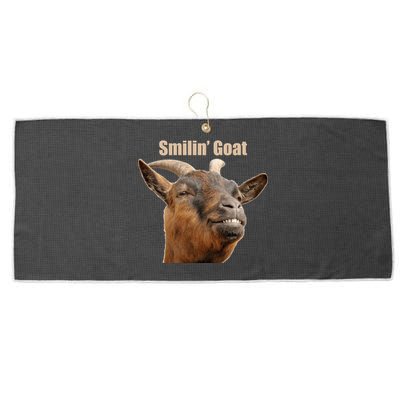 Smiling Goat Funny Large Microfiber Waffle Golf Towel