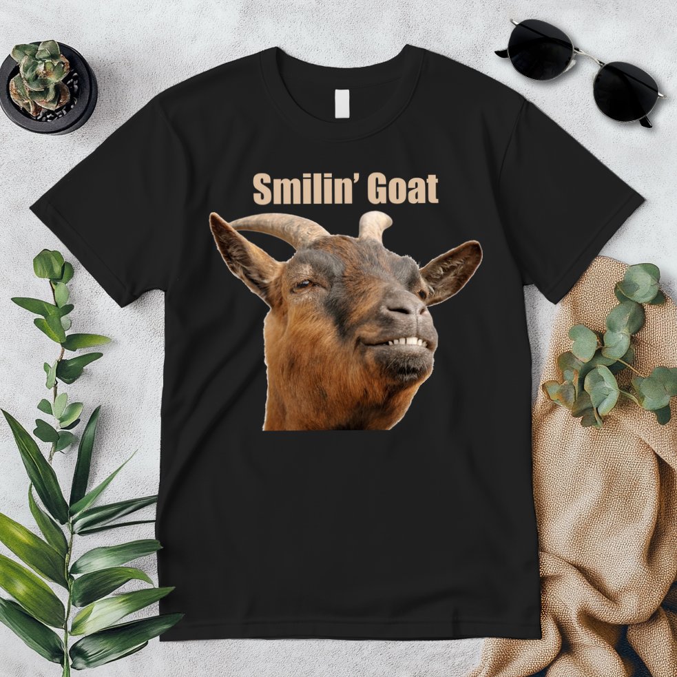 Smiling Goat Funny Premium T-Shirt