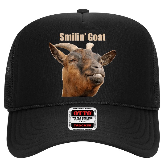 Smiling Goat Funny Trucker Hat
