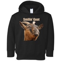 Smiling Goat Funny Toddler Hoodie