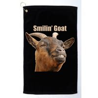 Smiling Goat Funny Golf Towel