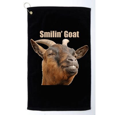 Smiling Goat Funny Platinum Collection Golf Towel