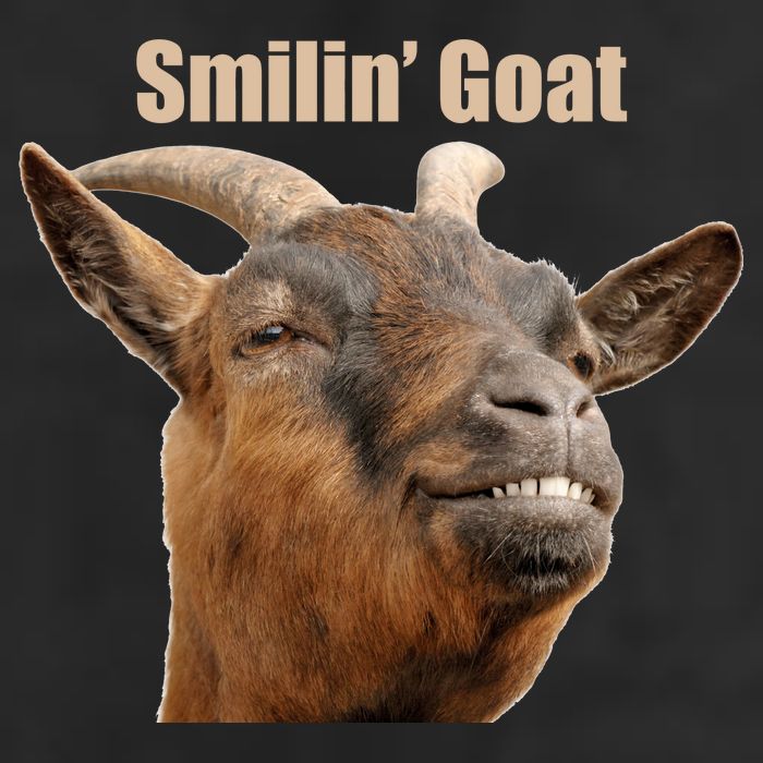 Smiling Goat Funny Golf Towel