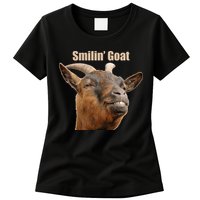 Smiling Goat Funny Womens T-Shirt