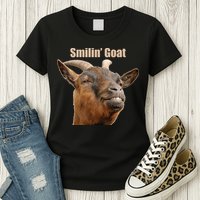 Smiling Goat Funny Womens T-Shirt