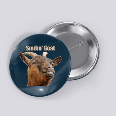 Smiling Goat Funny Button