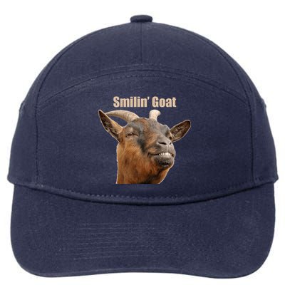 Smiling Goat Funny 7-Panel Snapback Hat