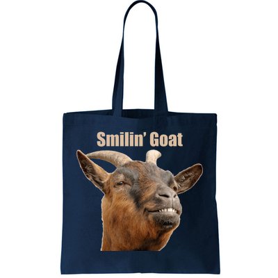 Smiling Goat Funny Tote Bag